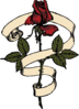 Rose With A Scroll Clip Art